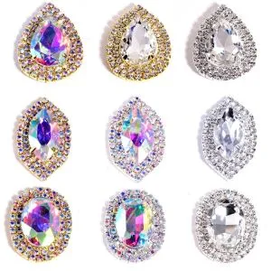 Blodau Applique rhinestone